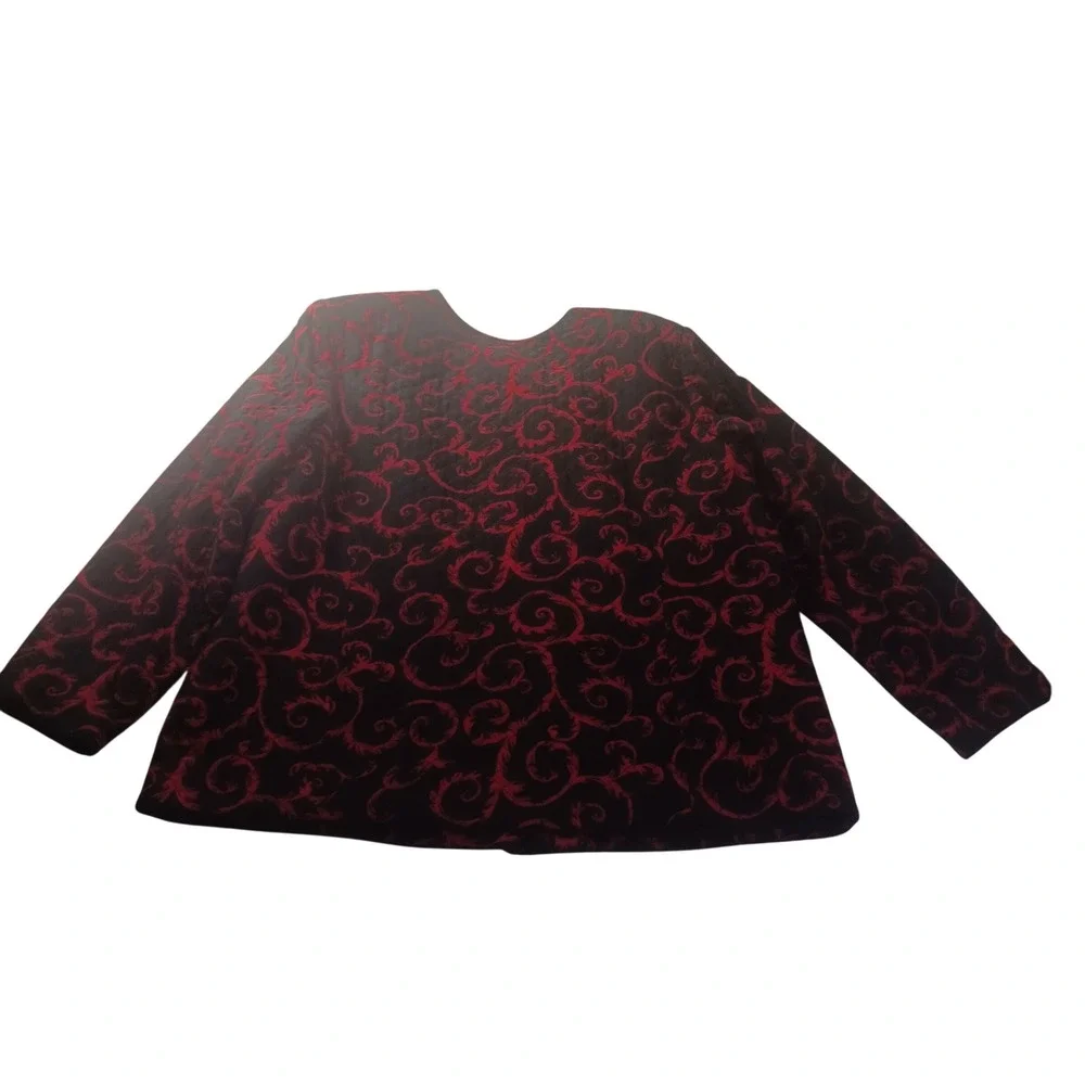 Talbots Pure Silk Quilted‎ Scroll Jacket RN58142 Womens 20W Vintage Frog Button